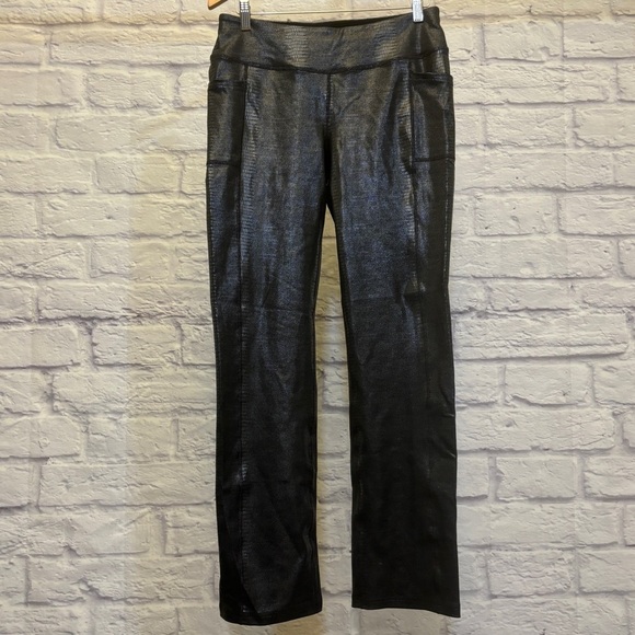 Skechers L Croc Embossed Pants Leggings Straight Leg Side Pockets / Back Pockets - Picture 10 of 10